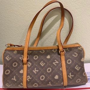 Dooney & Bourke Crossword Barrel Purse Bag
